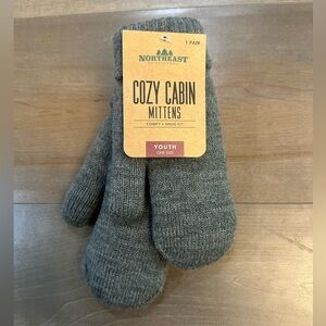 Northeast Outfitters Cozy Cabin Youth Mittens - Gray